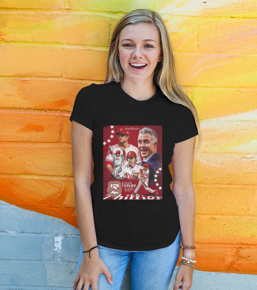 Phillies Nation Chase Utley 2026 Wall Of Fame Inductee Phillies T-Shirt