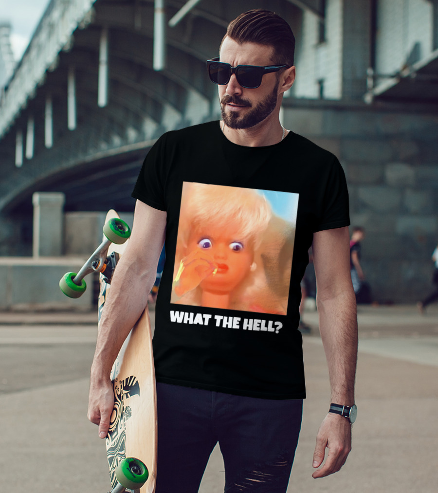 What The Hell Doll Meme Reaction Funny Expression T-Shirt