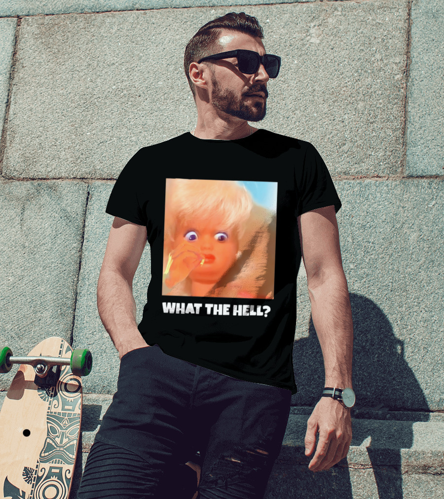 What The Hell Doll Meme Reaction Funny Expression T-Shirt