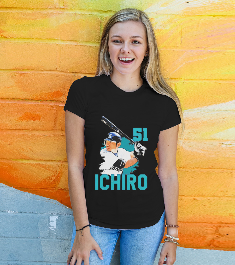 Ichiro Suzuki 51 Seattle Mariners MLB Baseball T-Shirt