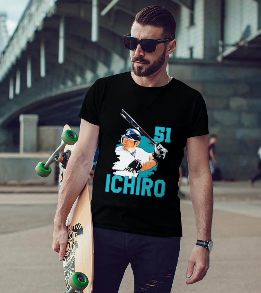 Ichiro Suzuki 51 Seattle Mariners MLB Baseball T-Shirt