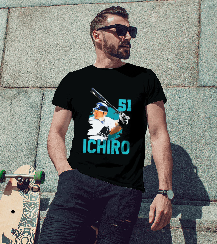 Ichiro Suzuki 51 Seattle Mariners MLB Baseball T-Shirt