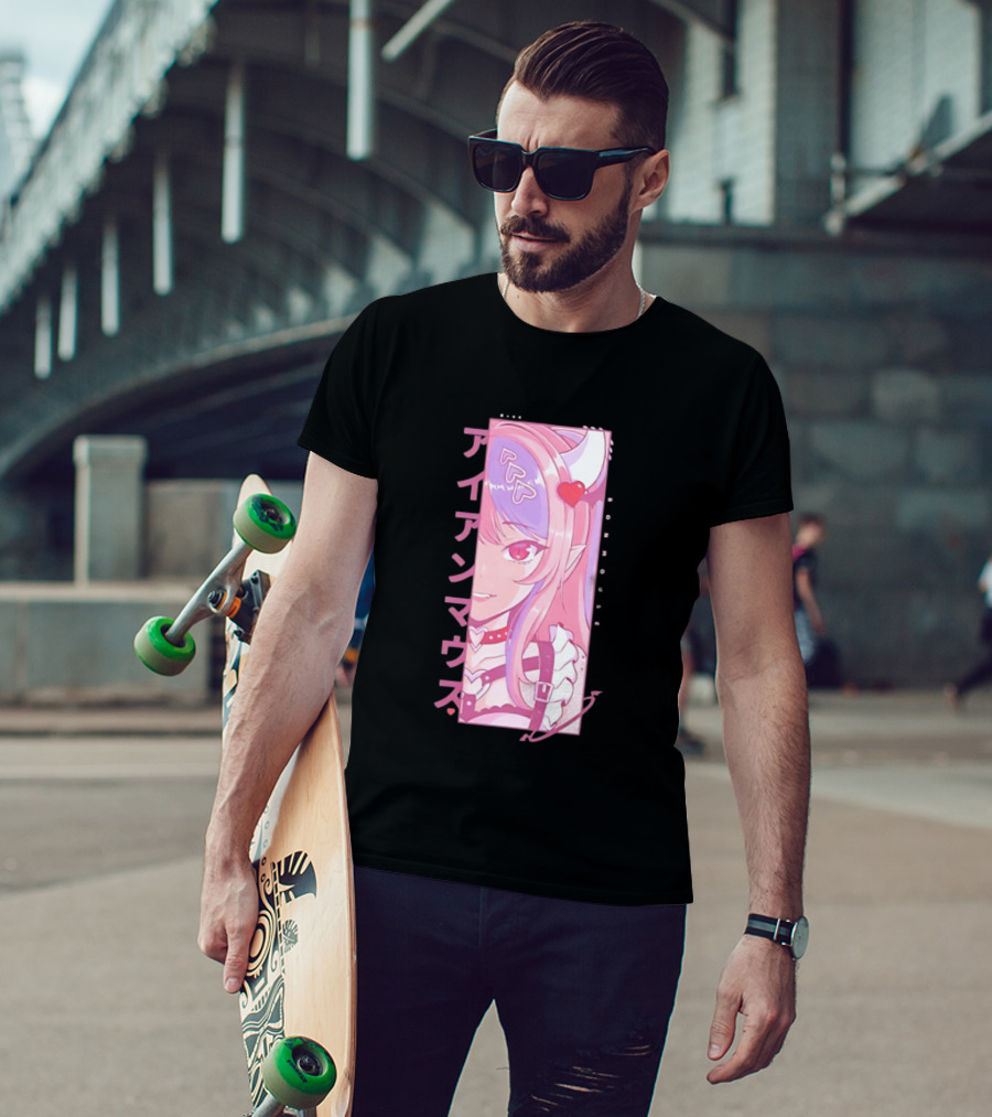 Ironmouse VTuber Kawaii Anime Katakana Panel T-Shirt