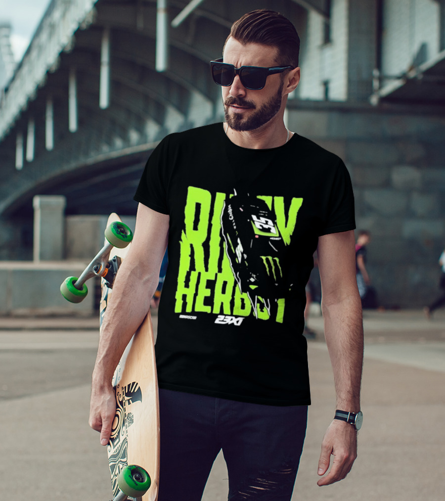 Riley Herbst 2023 23XI NASCAR Monster Energy Racing 98 T-Shirt