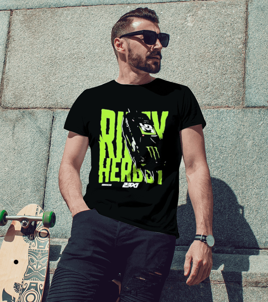 Riley Herbst 2023 23XI NASCAR Monster Energy Racing 98 T-Shirt