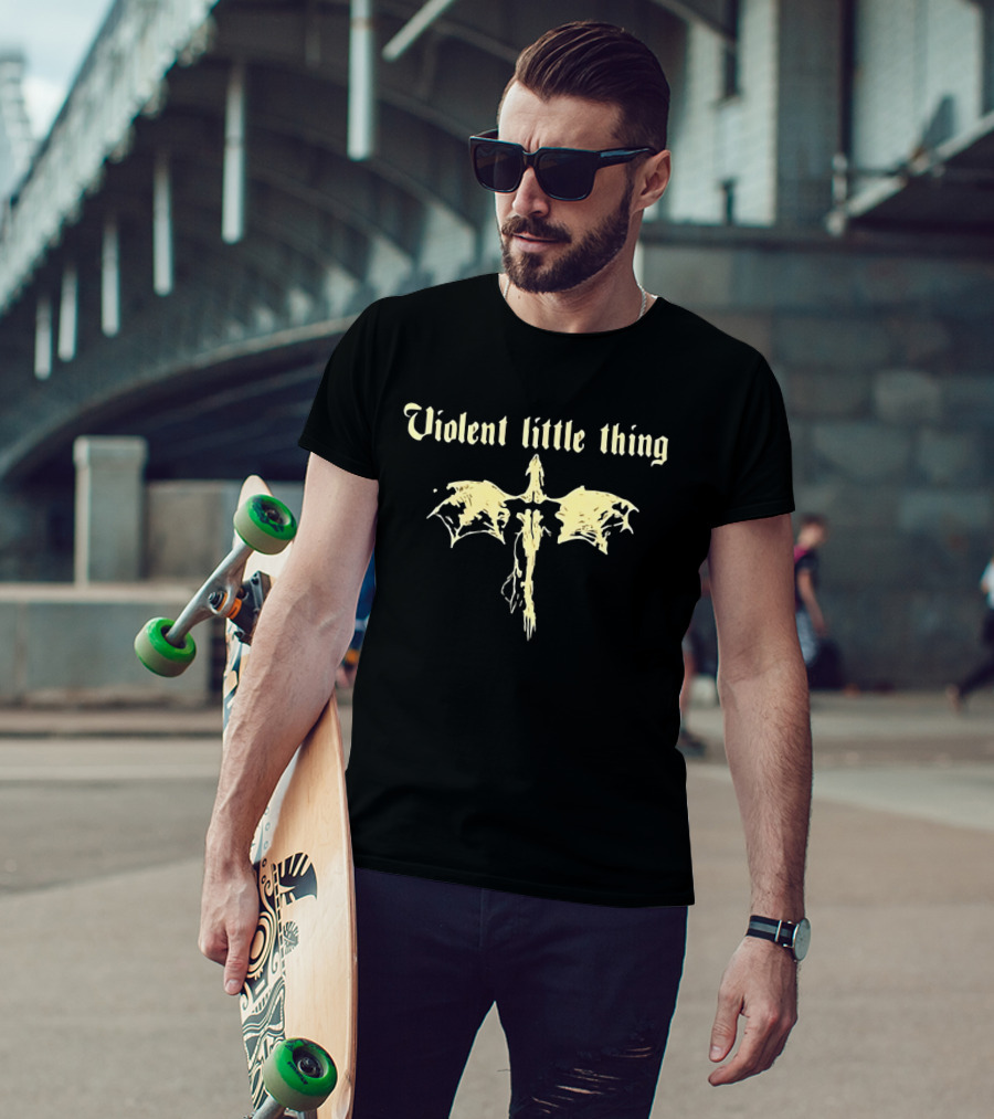 Violent Little Thing Dragon Fantasy Gothic T-Shirt