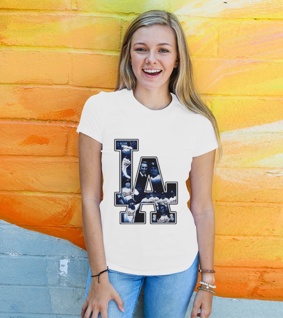 Los Angeles Dodgers Legends LA MLB Baseball Team Vintage Photography T-Shirt