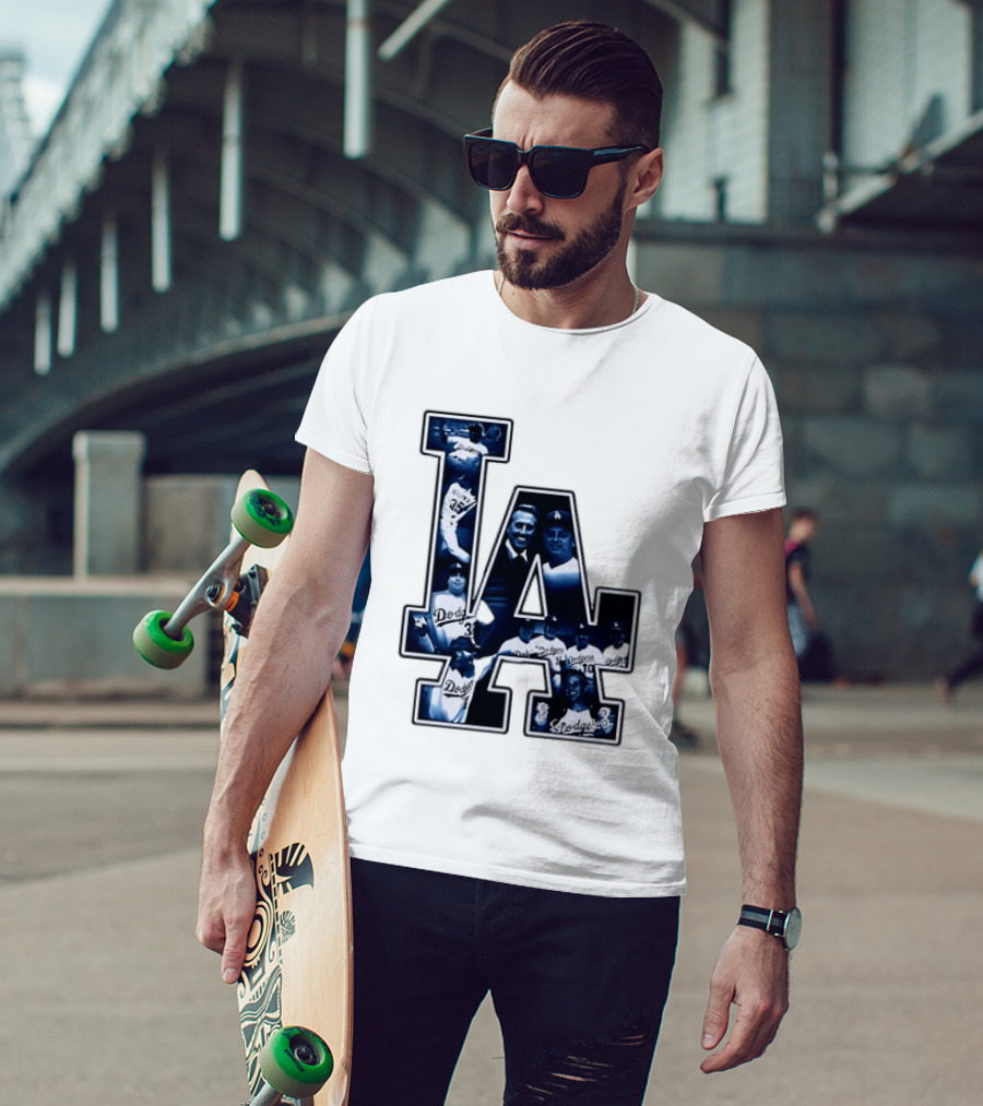 Los Angeles Dodgers Legends LA MLB Baseball Team Vintage Photography T-Shirt