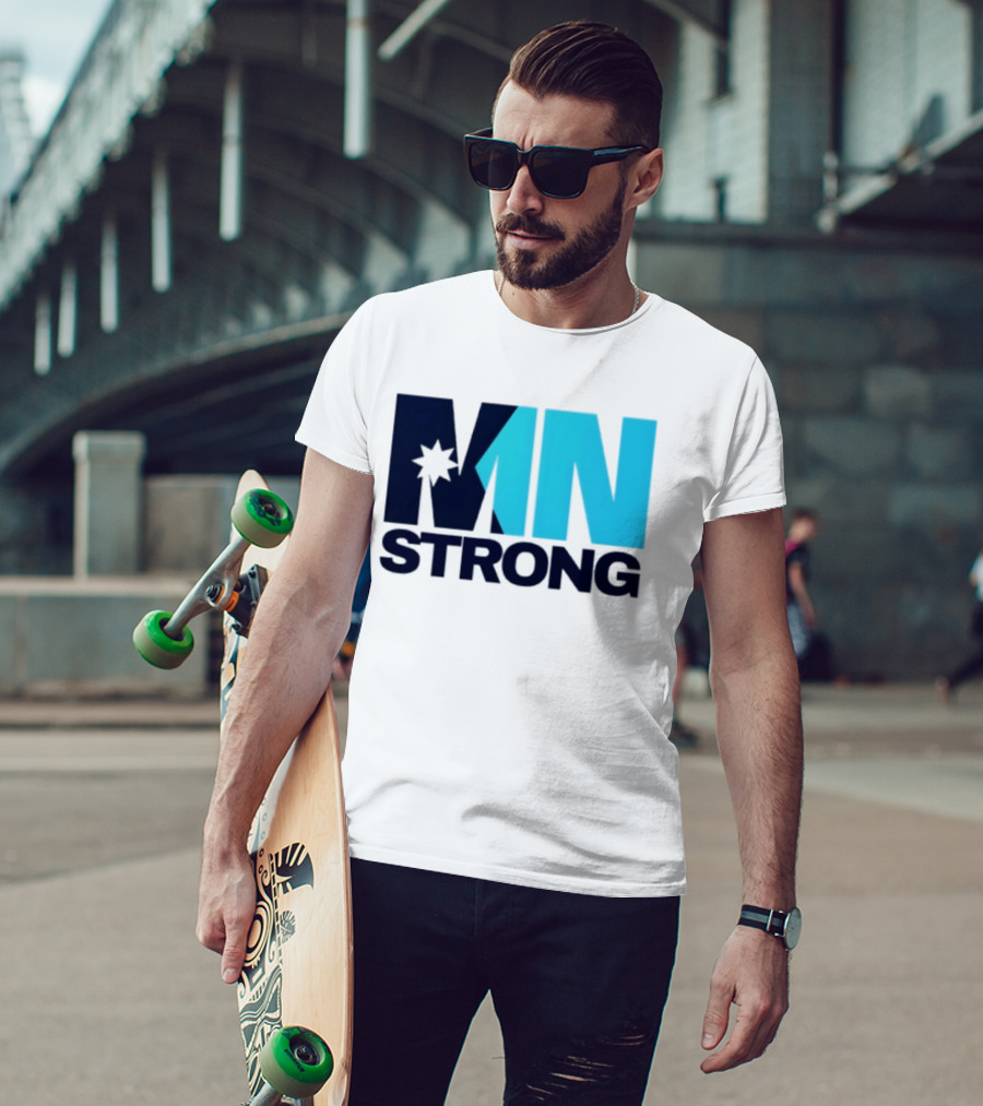 MN Strong Minneapolis Minnesota Kiss Cut Star T-Shirt