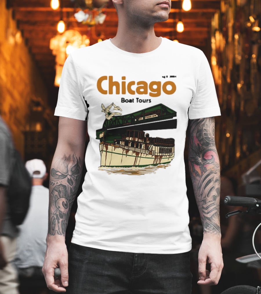 Dave Matthews Band Chicago Boat Tours August 8 2004 Vintage Concert T-Shirt