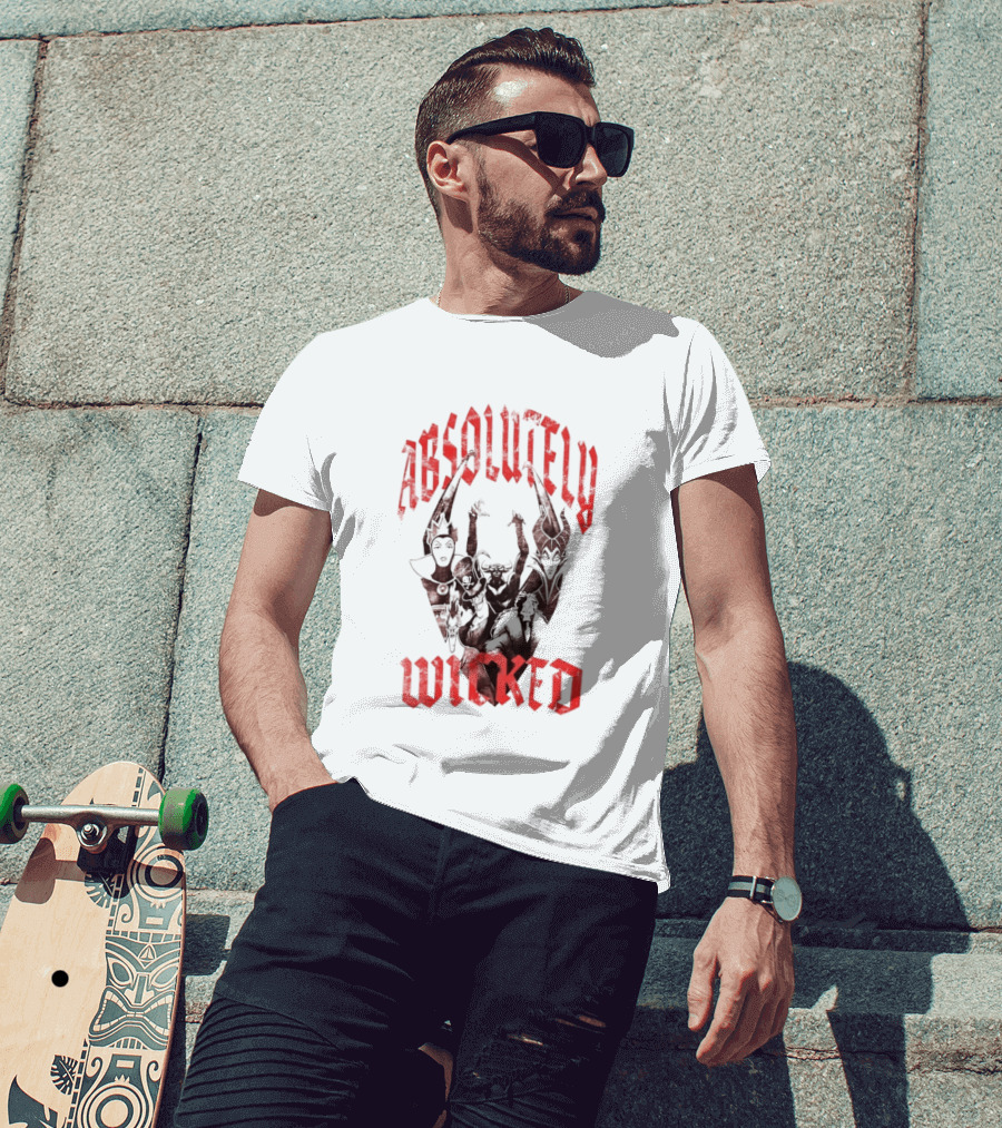 Disney Villains Absolutely Wicked Distressed Iconic Characters T-Shirt