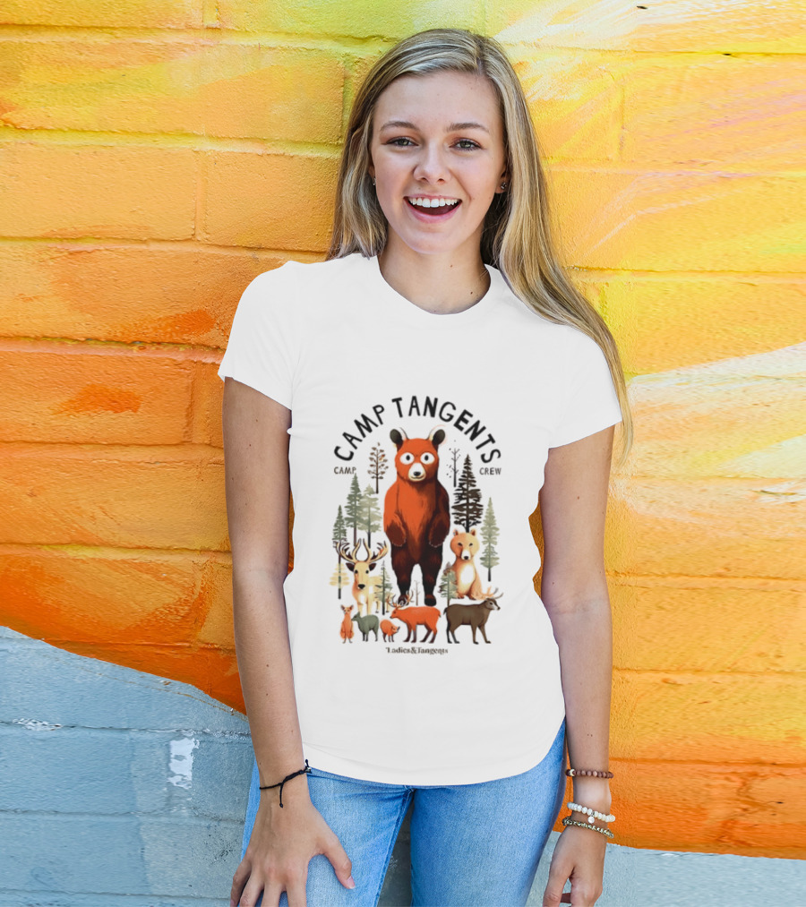 Camp Tangents Bear Crew Wildlife Forest Animals T-Shirt