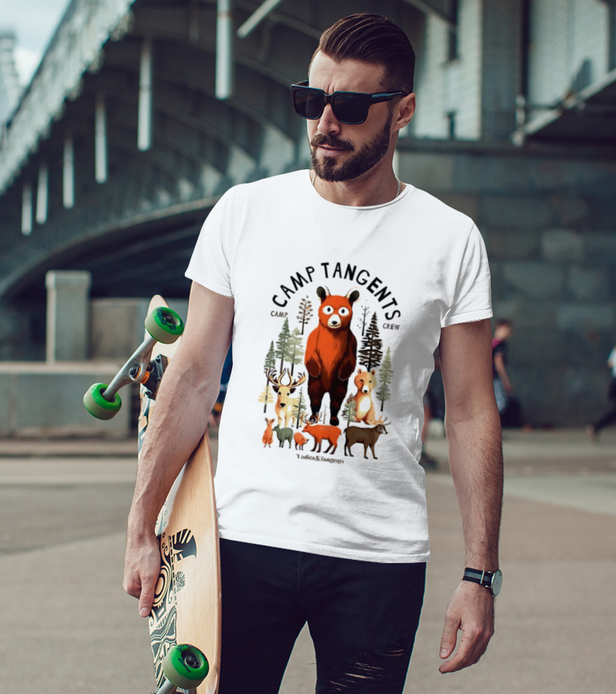 Camp Tangents Bear Crew Wildlife Forest Animals T-Shirt