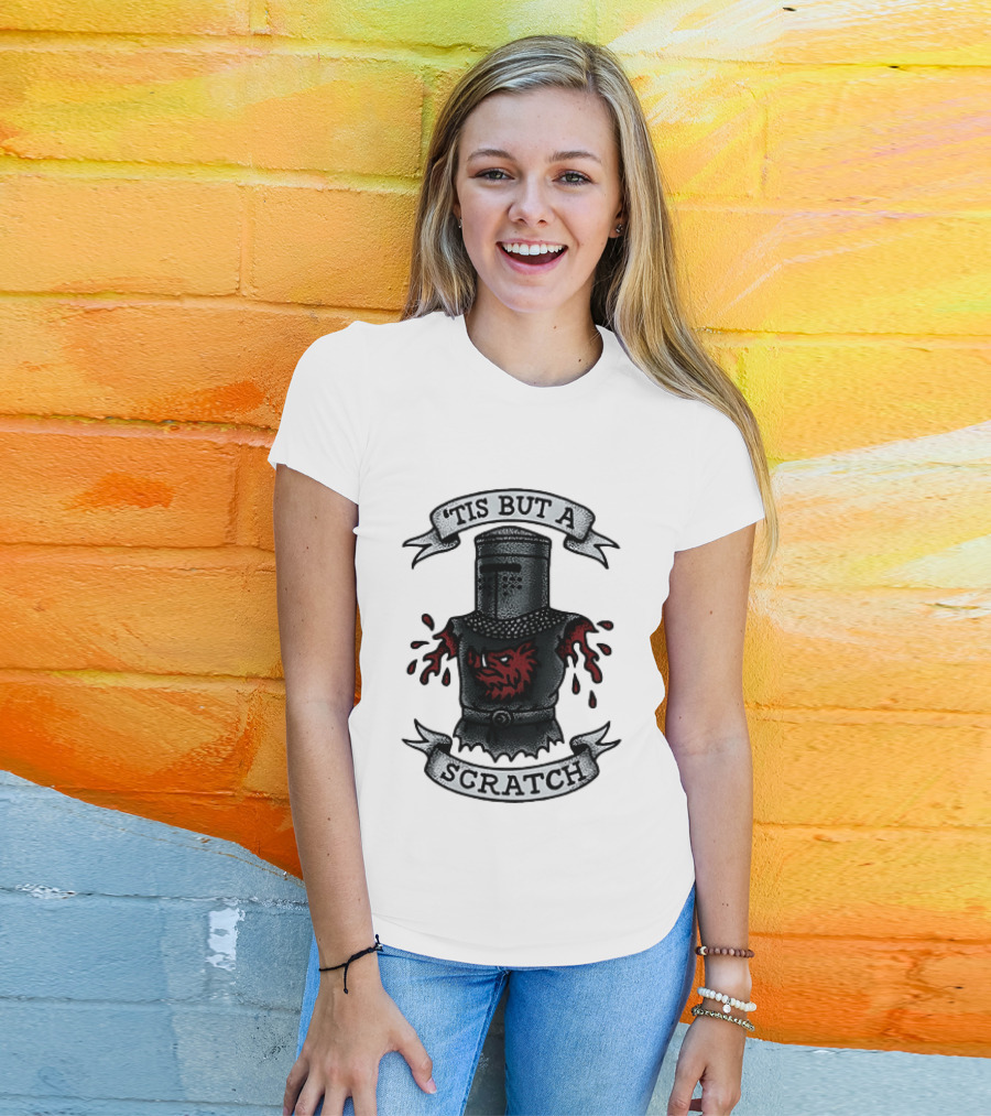 Tis But A Scratch Monty Python Black Knight Humor T-Shirt