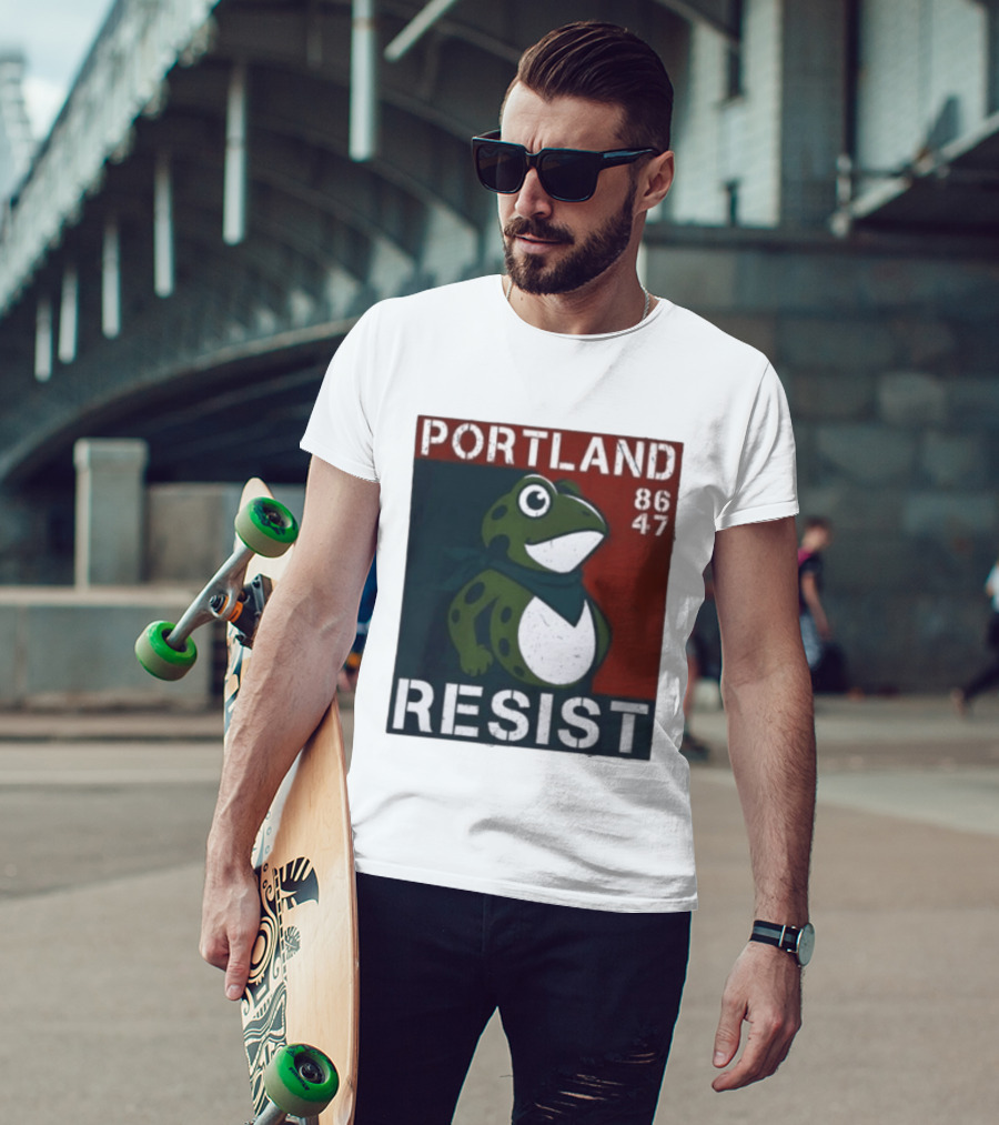 Portland Resist Frog 86 47 Protect The Frogs Trending Men T-Shirt