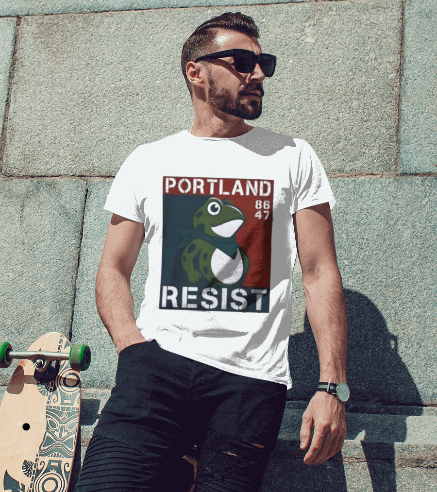 Portland Resist Frog 86 47 Protect The Frogs Trending Men T-Shirt