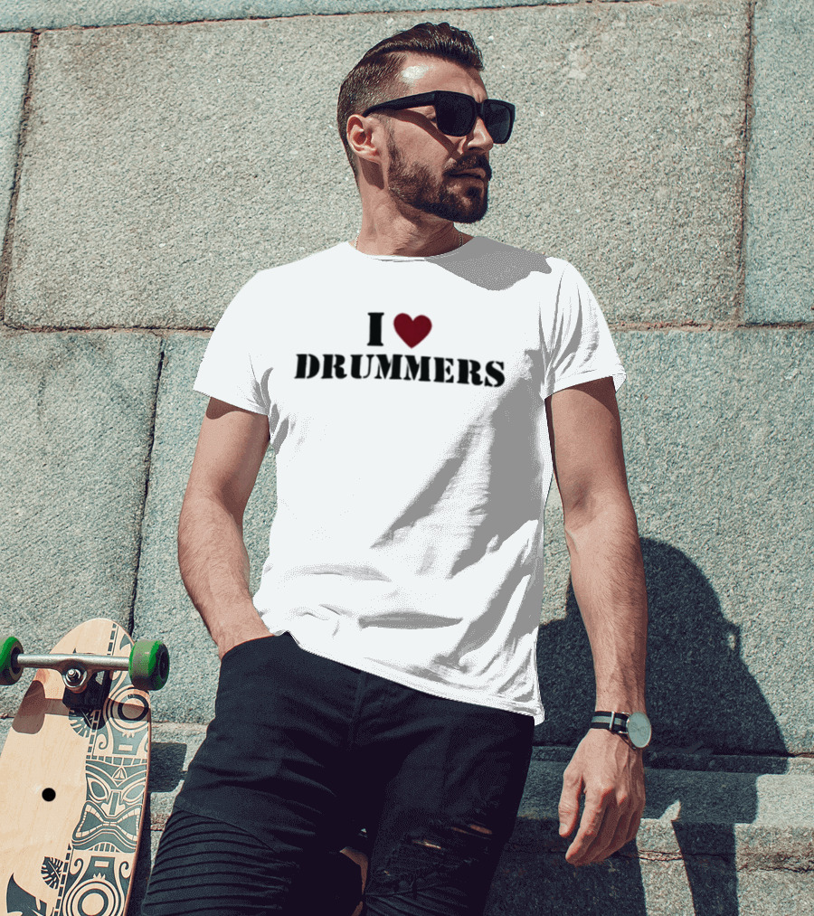 I Heart Drummers Passion Music T-Shirt
