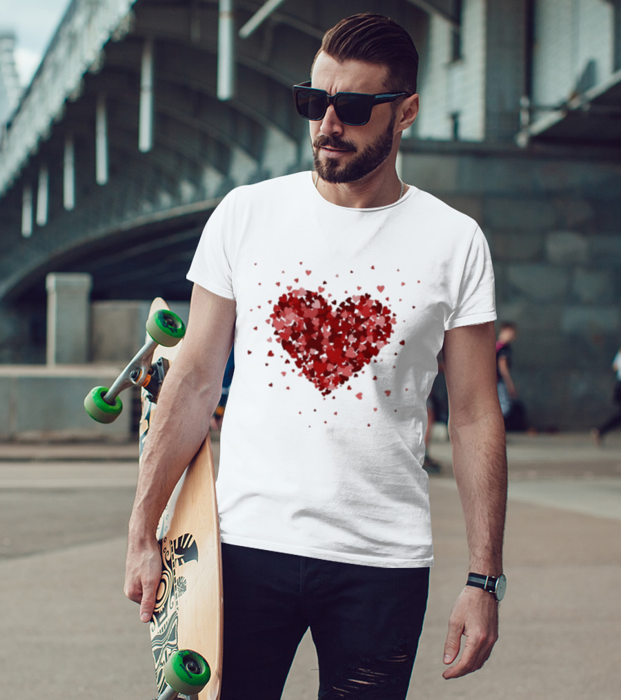 Romantic Valentine Tiny Hearts Xoxo Love T-Shirt