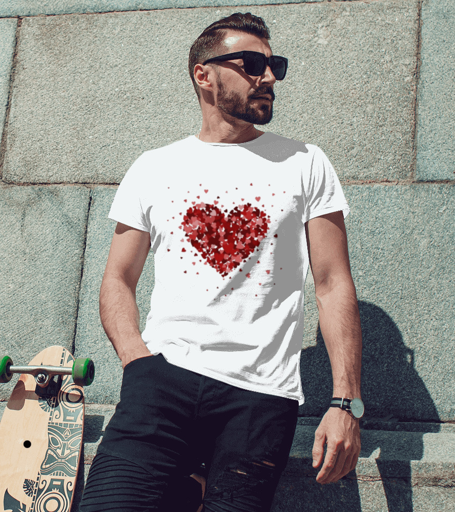 Romantic Valentine Tiny Hearts Xoxo Love T-Shirt
