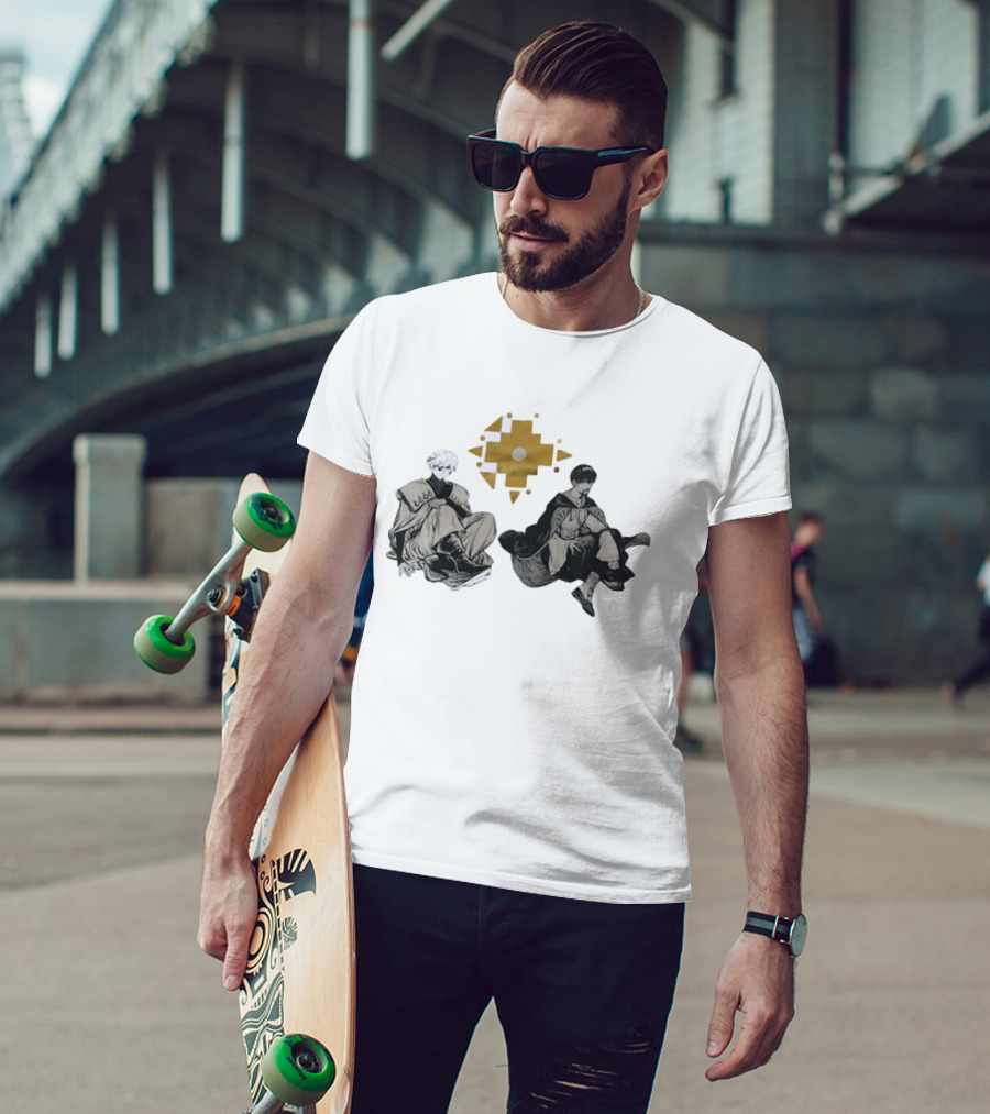 Witch Hat Atelier Character Art Featuring Stylish Outfits And Geometric T-Shirt