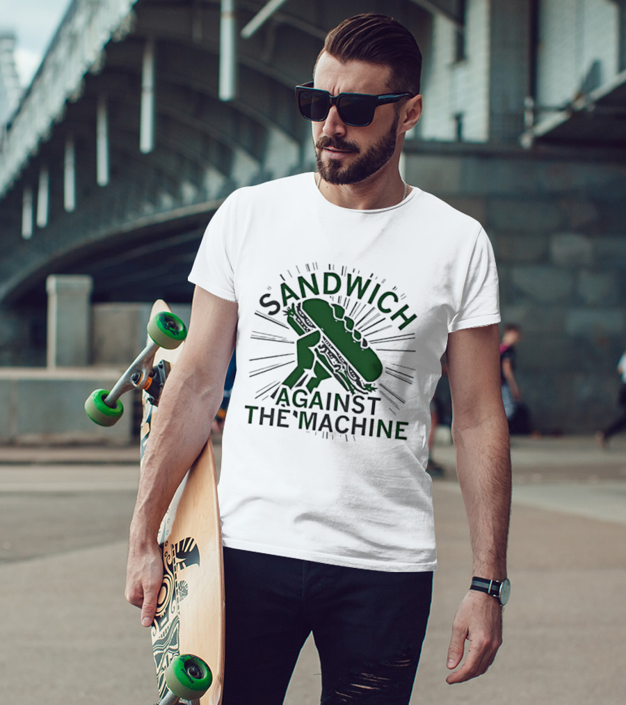 Sandwich Against The Machine Fist Bread Sunburst T-Shirt