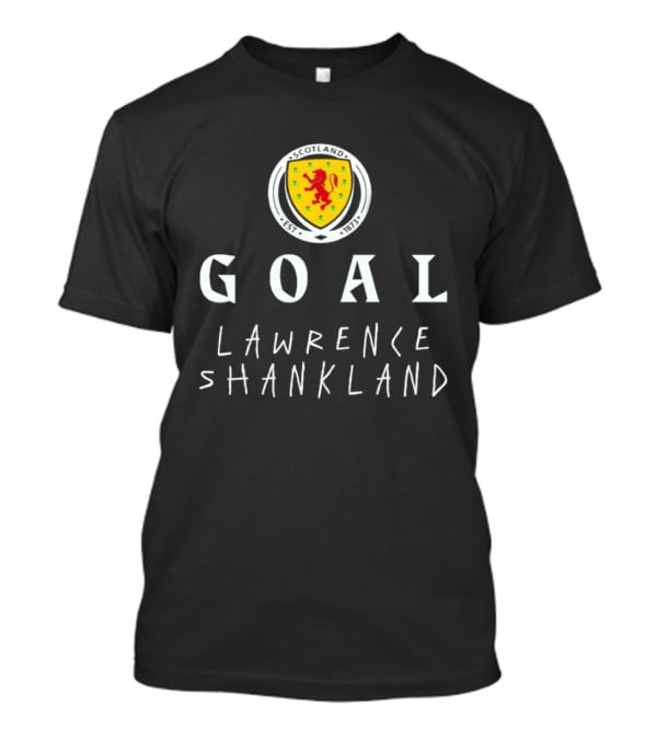 Goal Lawrence Shankland Scotland National Football Team Est 1873 Lion Crest T-Shirt