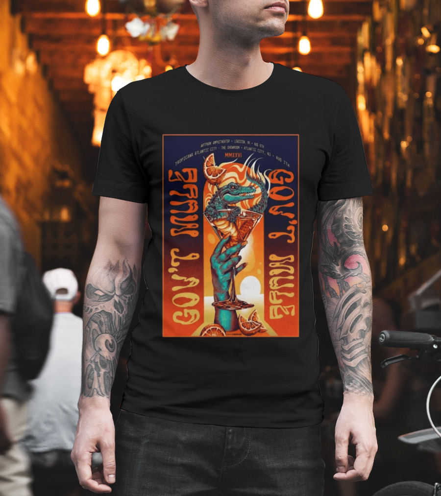 Gov't Mule Artpark Amphitheater Lewiston NY August 5 2026 Alligator Cocktail Tropicana Atlantic City August 7 MMXXVI T-Shirt