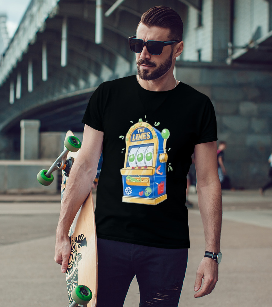 The Limes Slot Machine Gambling Casino With Aliens And Citrus T-Shirt