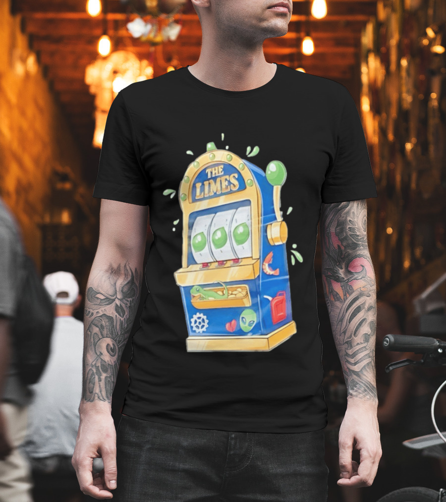 The Limes Slot Machine Gambling Casino With Aliens And Citrus T-Shirt