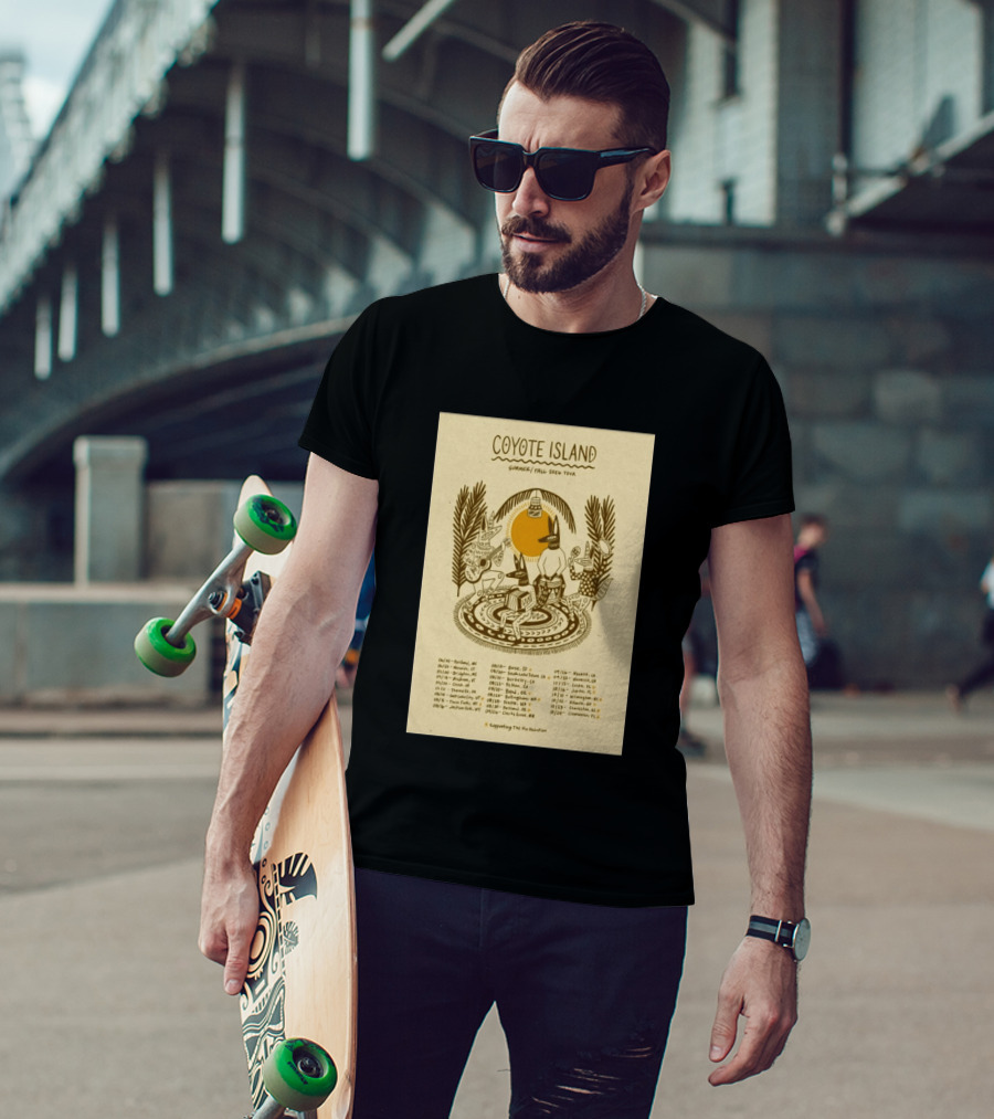 Coyote Island Summer Fall 2026 Tour Portland Boise Berkeley Petaluma T-Shirt