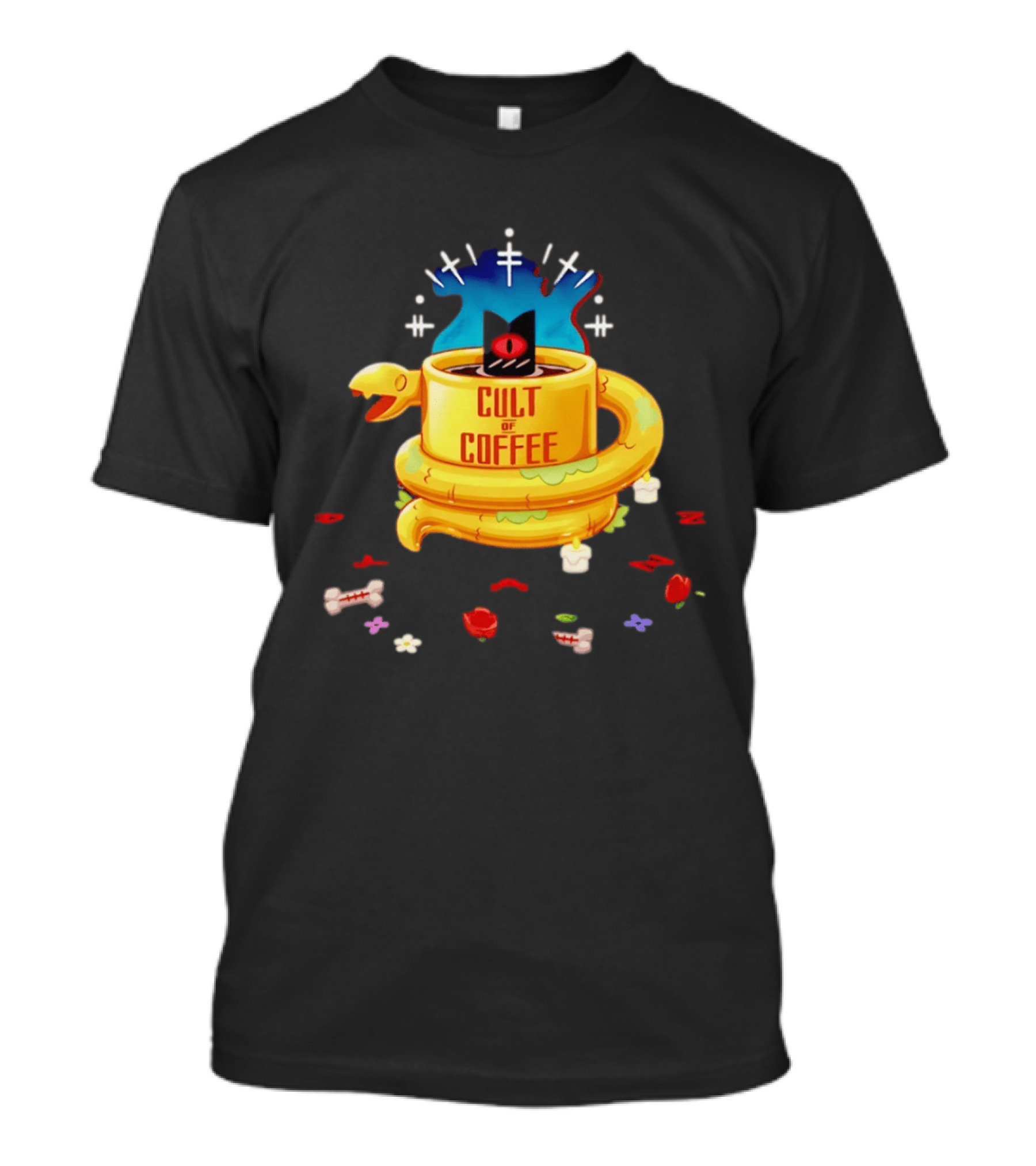 Cult Of Coffee Occult Snake Candle Witchcraft Cup T-Shirt