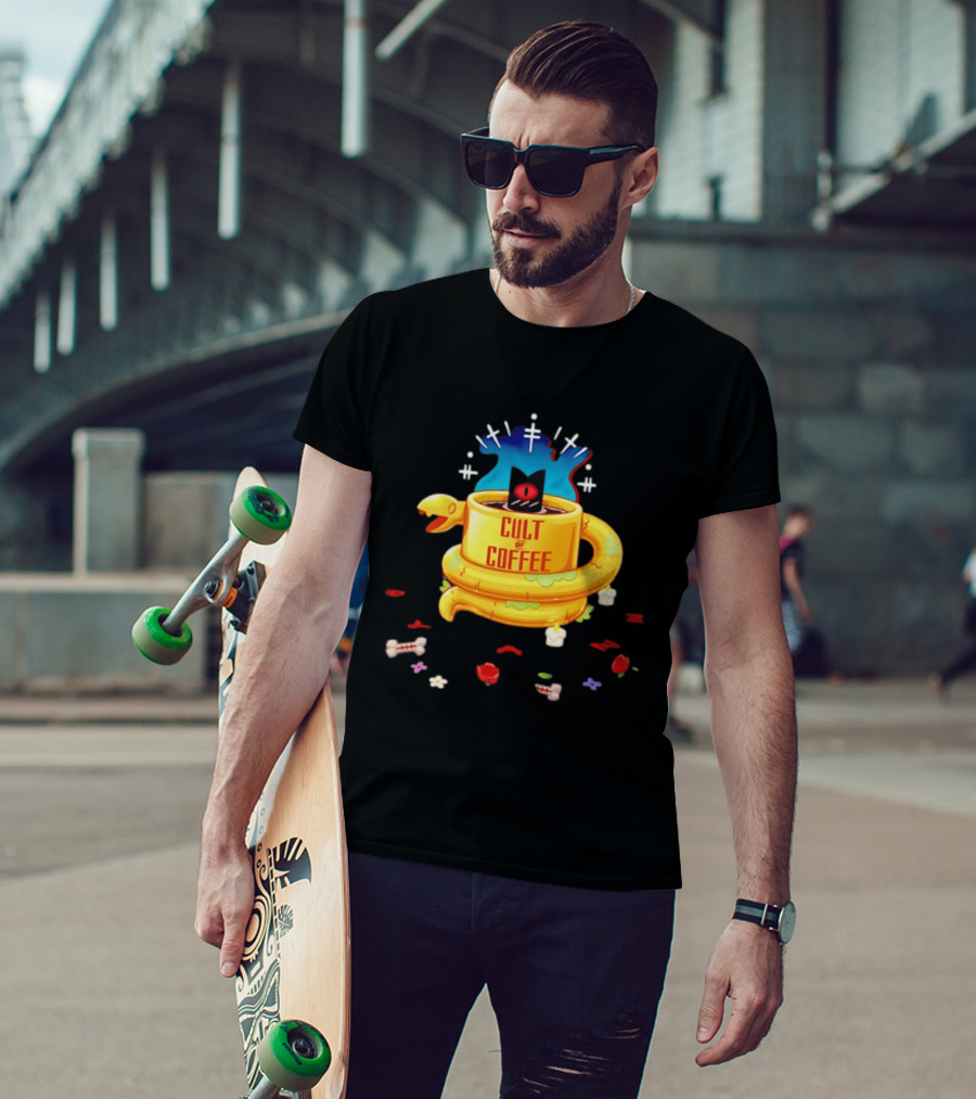 Cult Of Coffee Occult Snake Candle Witchcraft Cup T-Shirt