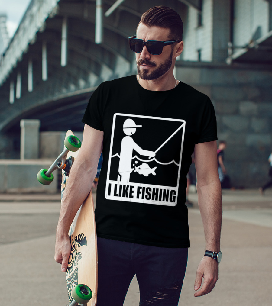 I Like Fishing Fisherman Angler Catching Fish T-Shirt