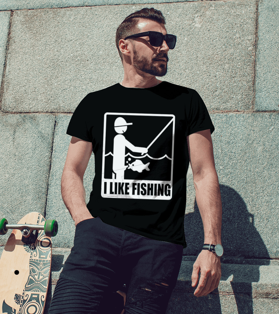 I Like Fishing Fisherman Angler Catching Fish T-Shirt