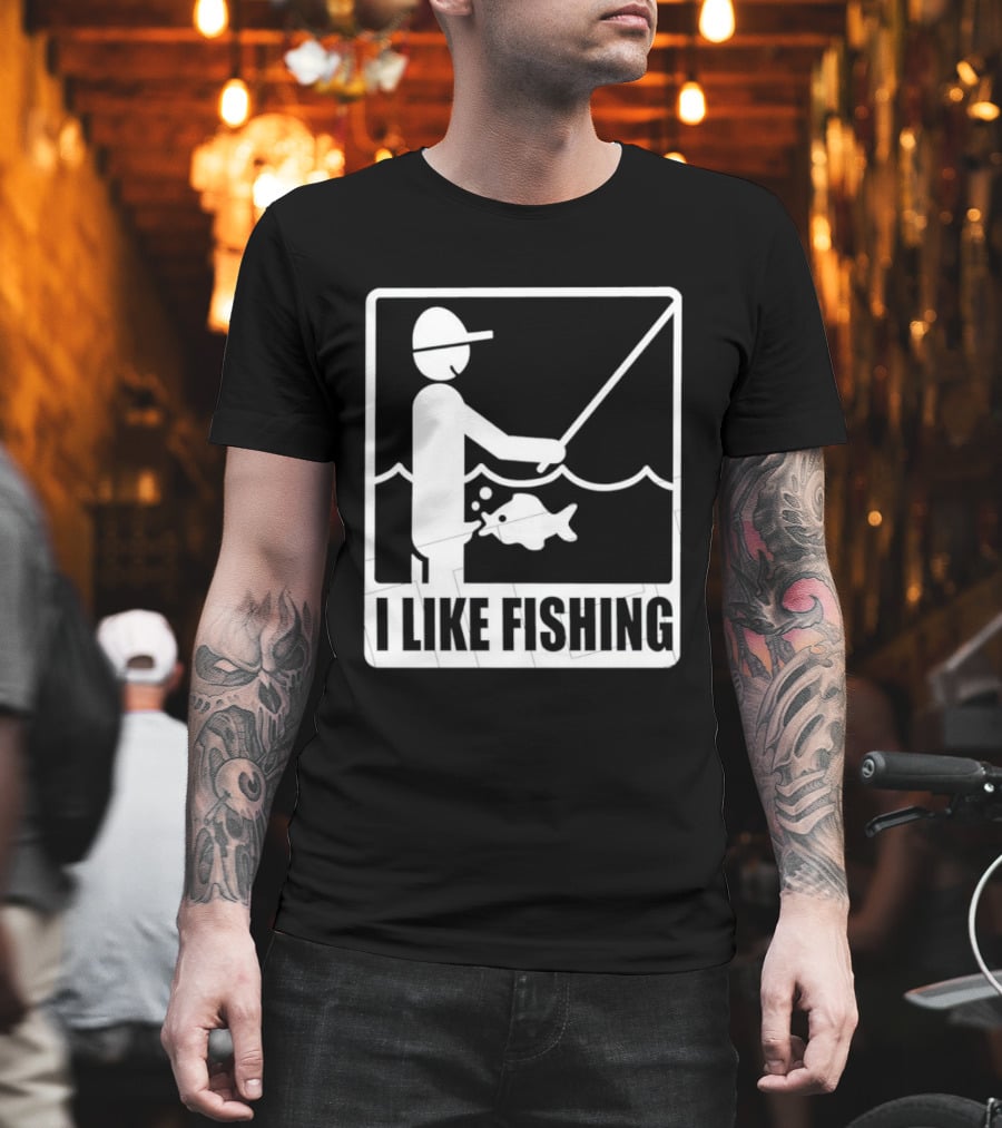 I Like Fishing Fisherman Angler Catching Fish T-Shirt