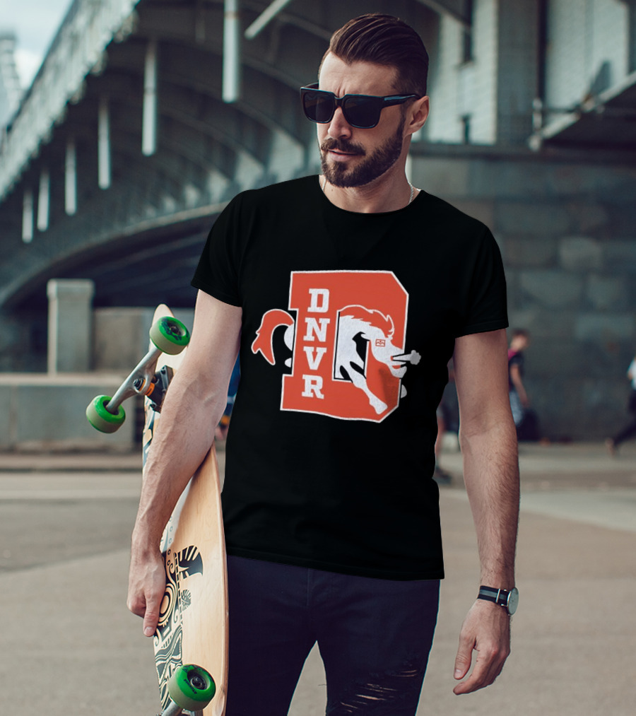 DNVR Denver Broncos Retro Horse Head T-Shirt