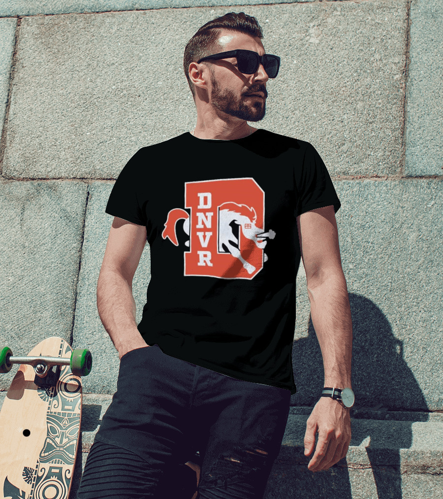 DNVR Denver Broncos Retro Horse Head T-Shirt