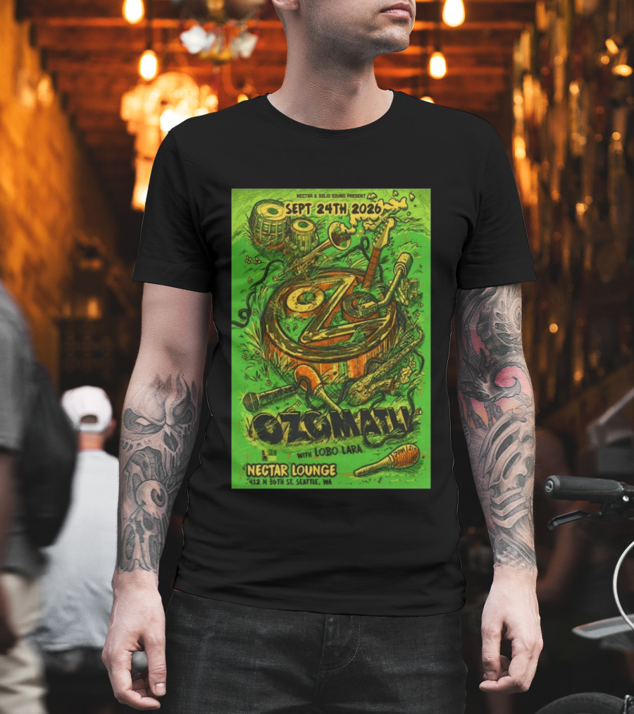 Ozomatli At Nectar Lounge Seattle With Lobo Lara September 24th 2026 T-Shirt
