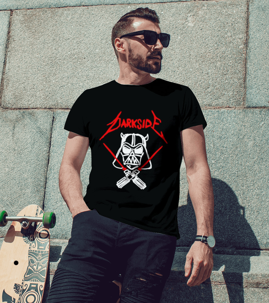 Darth Vader Join The Dark Side Metal Crossover Darkside Zwrocle Lightsabers T-Shirt