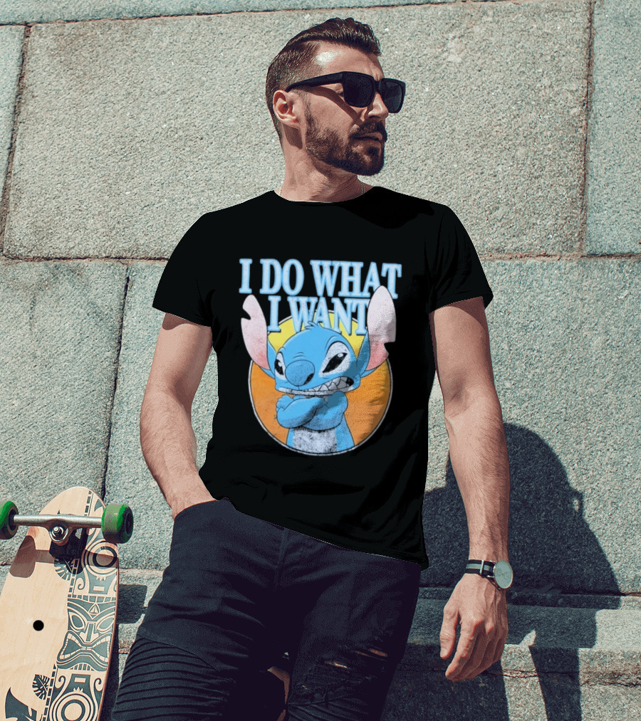 Disney Lilo And Stitch Men's Stitch I Do What I Want Vintage Look T-Shirt