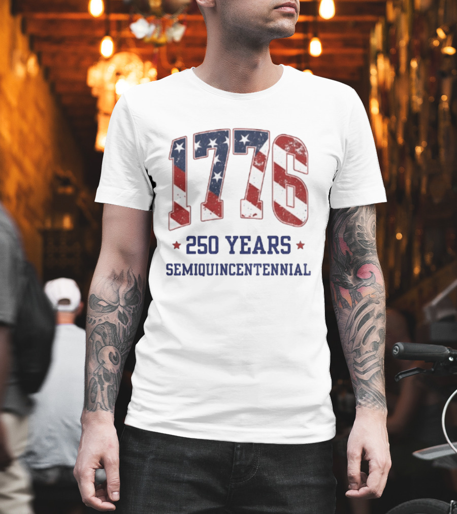 1776 250 Years Semiquincentennial American Flag Celebration T-Shirt