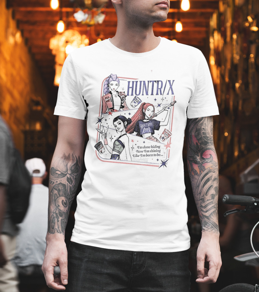 HUNTR/X Anime Demon Hunter Trio Featuring Mira Rumi Zoey T-Shirt
