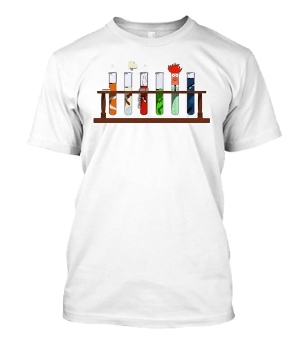 Beaker The Muppets Lab Test Tubes Rack Chemistry Experiment T-Shirt
