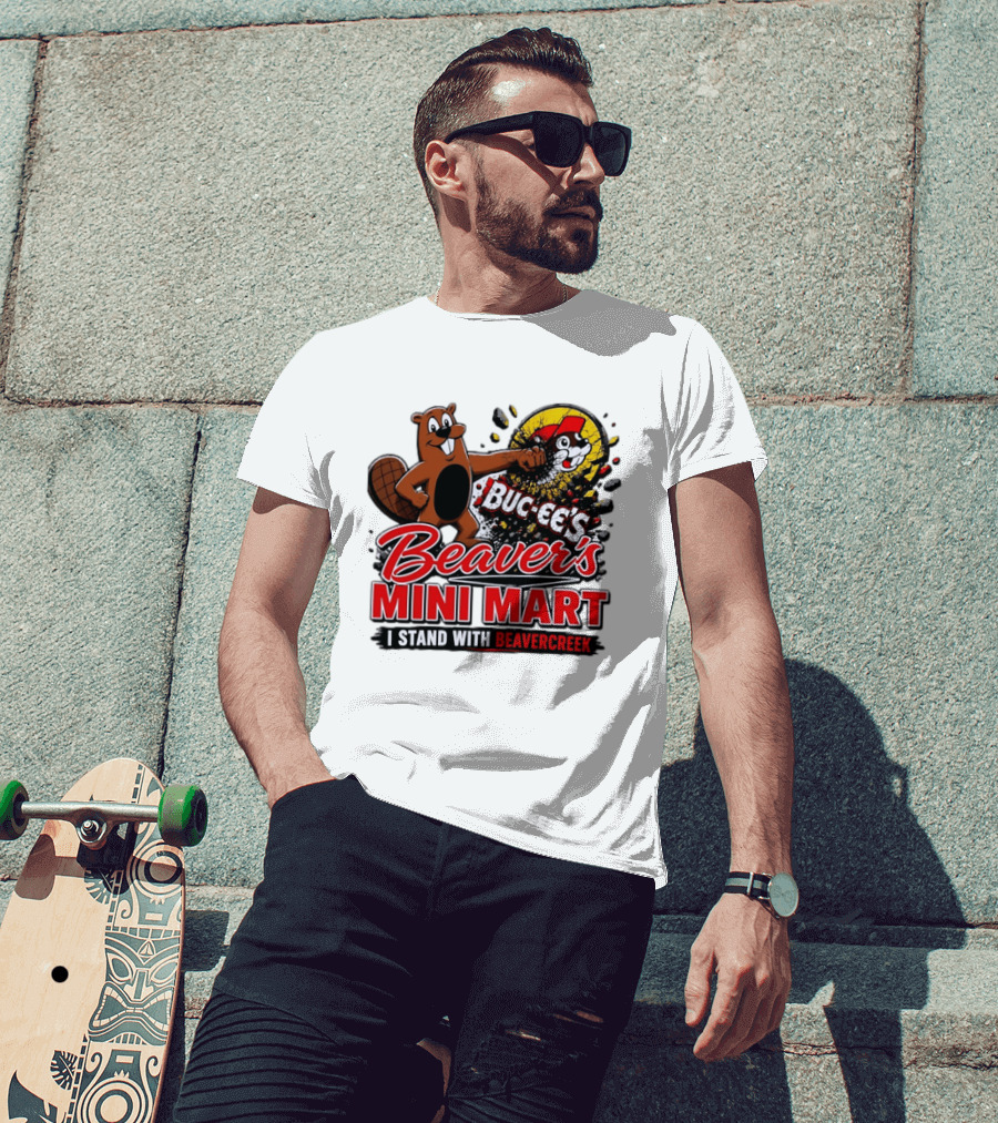 Buc Ee's Beaver's Mini Mart I Stand With Beavercreek Promotion T-Shirt