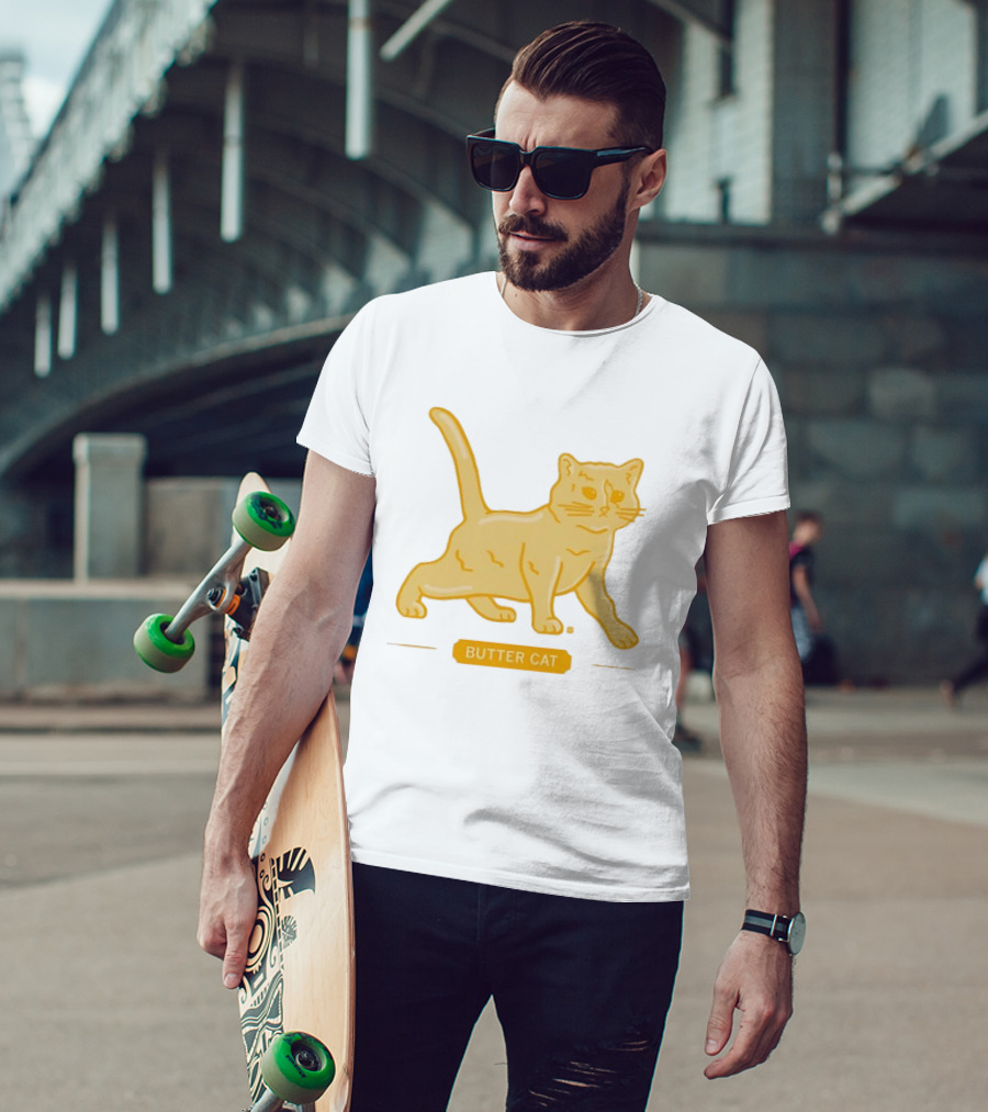 Butter Cat Animal Kitten Playful T-Shirt
