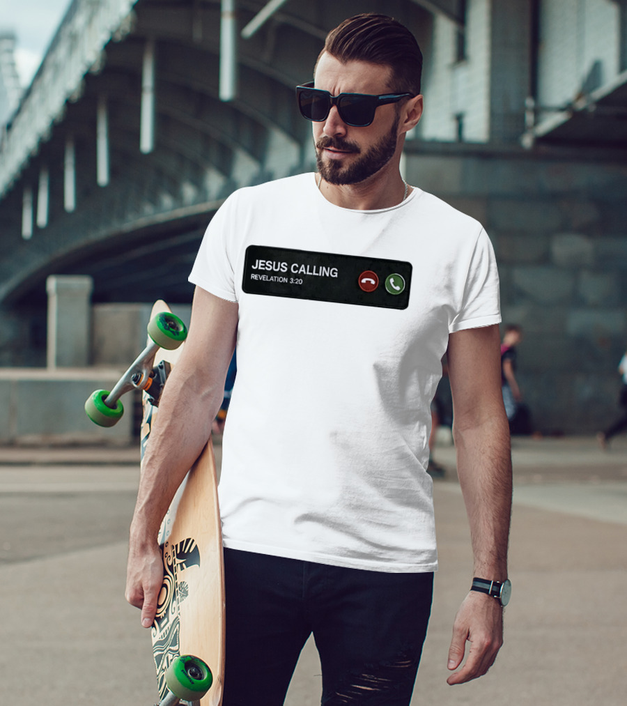 Jesus Calling Revelation 3 20 Christian Phone T-Shirt