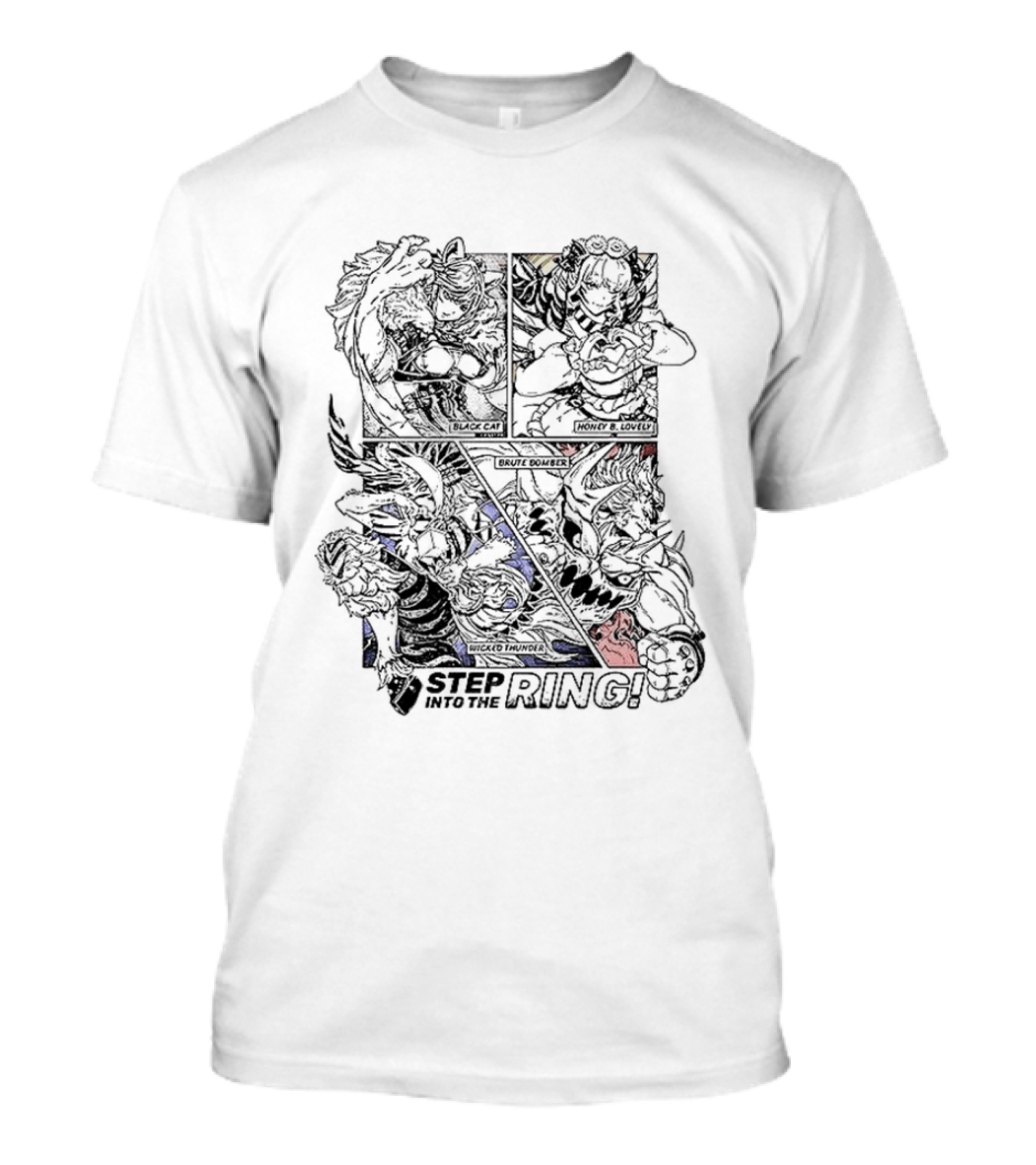 Classic Step Into The Ring Street Fighter Ken Vs Ryu Showdown T-Shirt