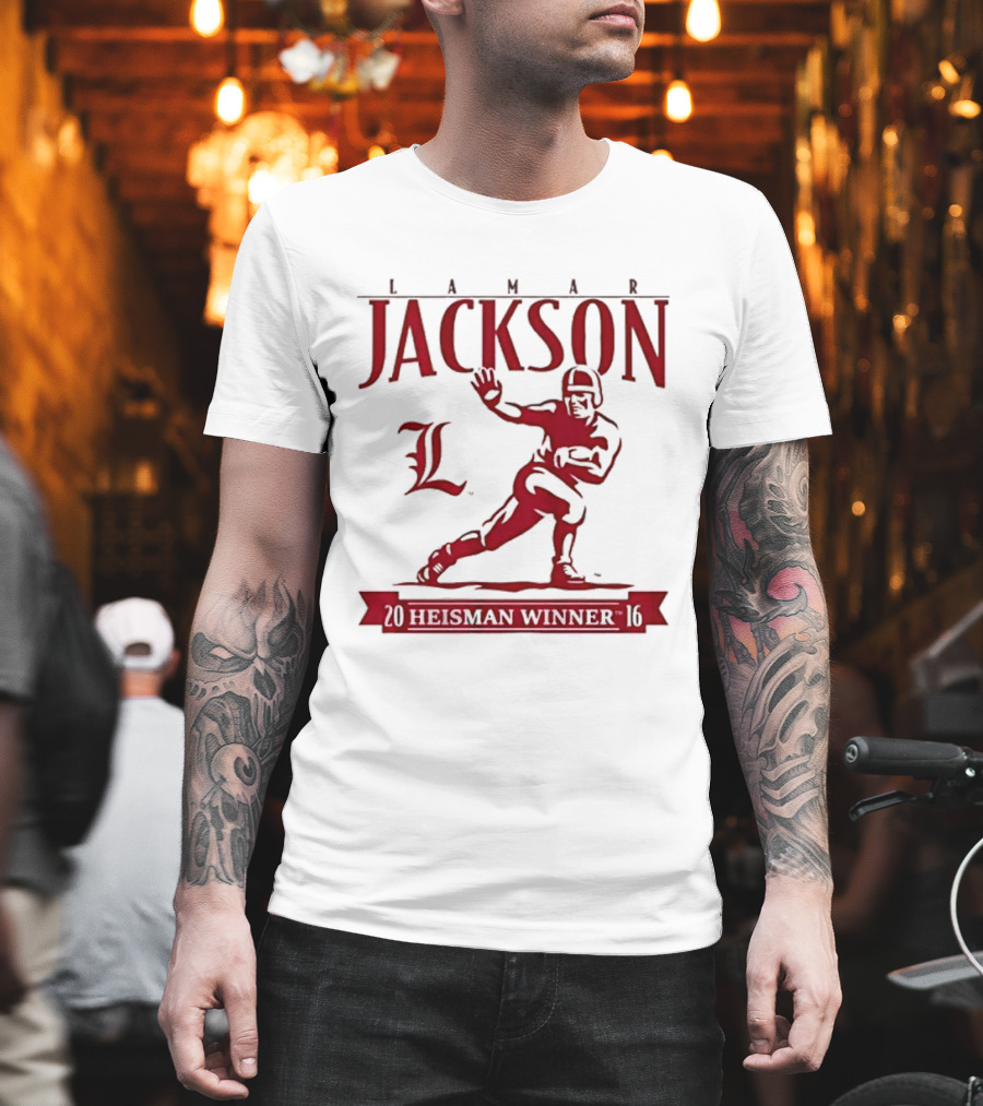 Lamar Jackson Louisville Football Heisman Winner 2016 T-Shirt