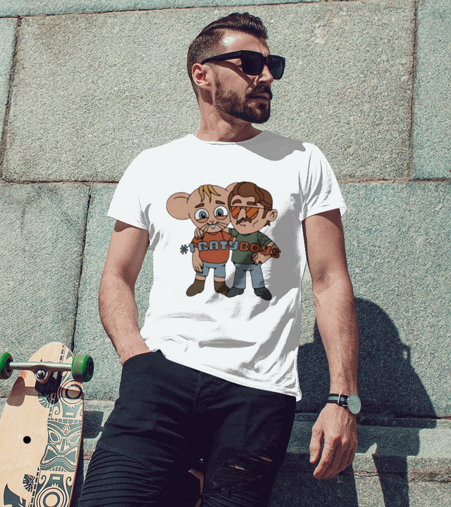 Ratyboys Cartoon Characters With Mouse And Sunglasses Duo T-Shirt