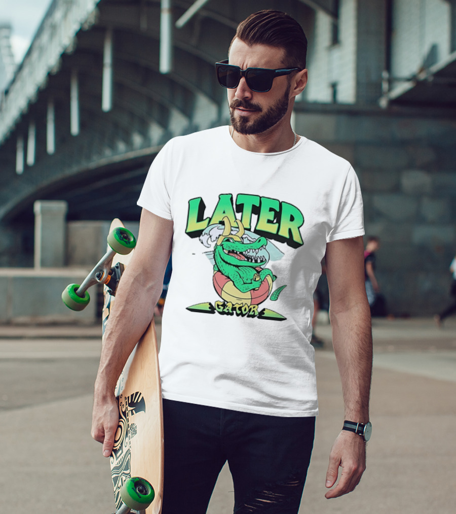 Later Gator Loki Alligator Marvel Disney Plus Floating Relaxation T-Shirt